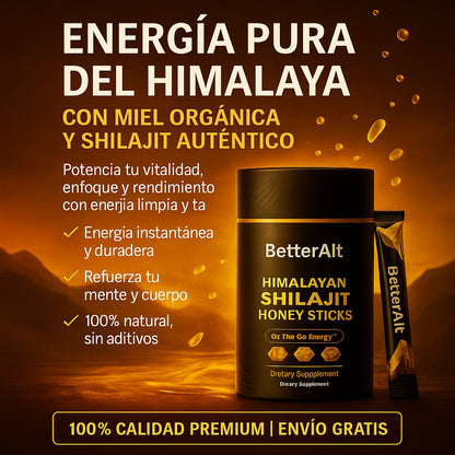 ShilaHoney™️  Miel con Shilajit Puro para Energía, Vitalidad y Enfoque Mental en un Solo Shot