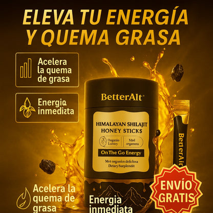 ShilaHoney™️  Miel con Shilajit Puro para Energía, Vitalidad y Enfoque Mental en un Solo Shot