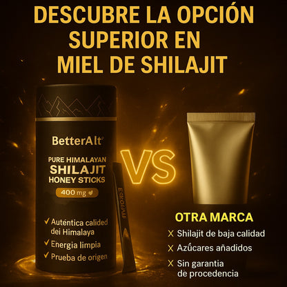 ShilaHoney™️  Miel con Shilajit Puro para Energía, Vitalidad y Enfoque Mental en un Solo Shot